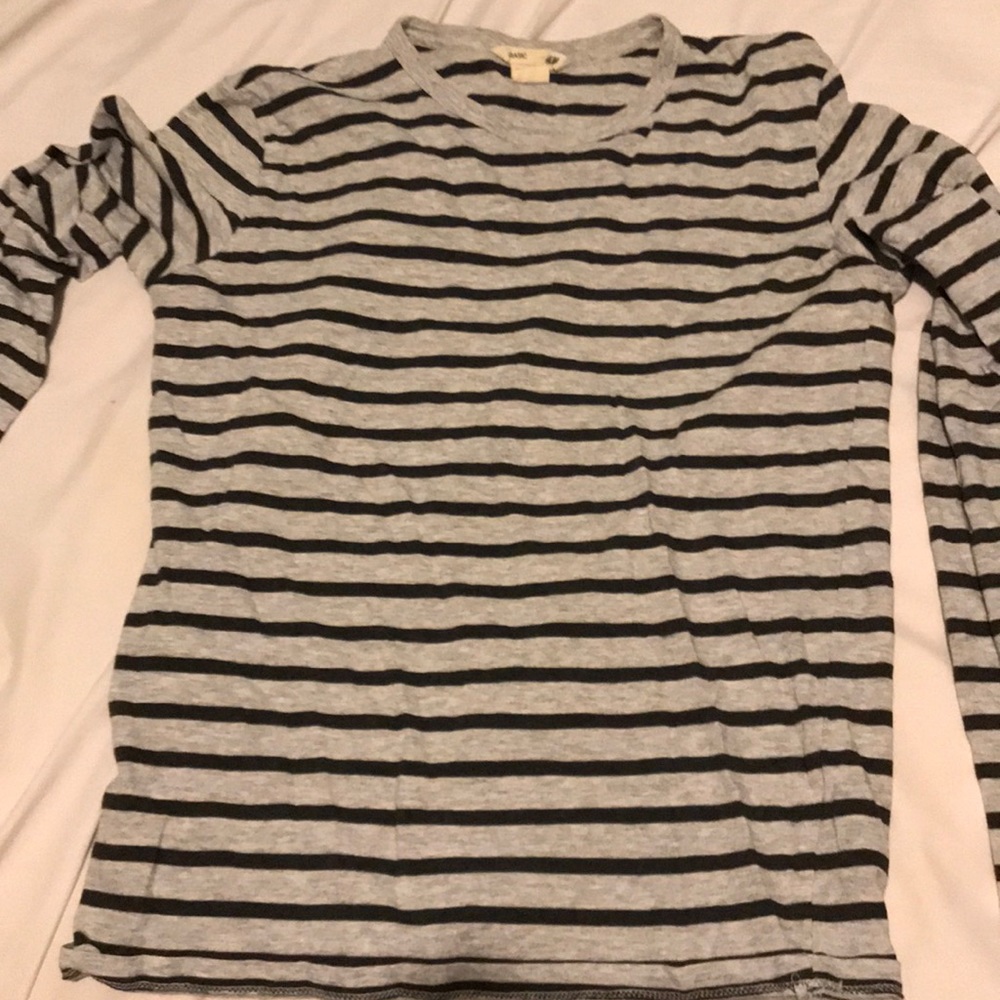 Black/silver stripes long sleeve